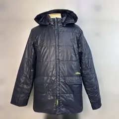 美品【adidas】フード付き中綿ジャケット サイズO ネイビー