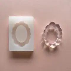 レースオーバルシェイカーモールド　もこもこシェイカーモールド