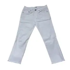 美品　ナネア デニムパンツ M 白 ジーンズ ストレート フリンジ春夏秋のサムネイル