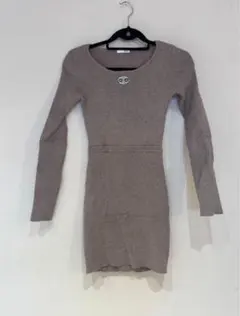 Symmetry GYDA BACK OPENリブニット ワンピース