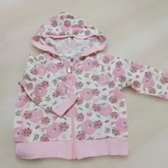 Disney ベビー パーカー 80cm 花柄 ピンクシンデレラ