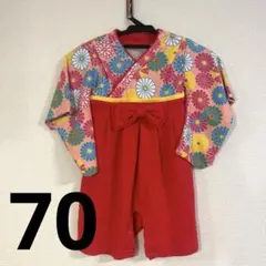 花柄着物ロンパース 70センチ