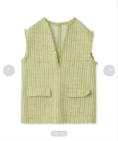 ミラオーウェン　グリーン Vネック ベスト