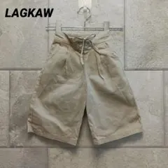 【未使用に近い】LAGKAW ベージュ キッズパンツ 7部丈 100 ガウチョ