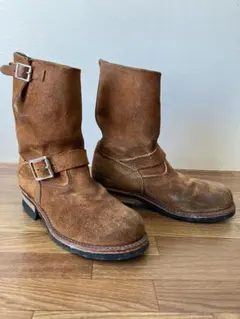 レッドウイング 8178 ブラウンスエード エンジニアブーツ US9D 27㎝ 9D 良品 10年】レッドウィング 8178 スエード エンジニア 茶