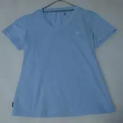 ★adidas clima365 半袖 Tシャツ 水色 М レディースVネックのサムネイル