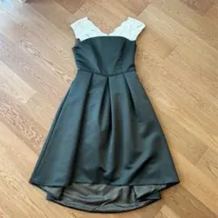 AIMER オリーブグリーン サテンドレス