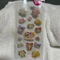 正規品　サンリオ【ツヤっ モチっぷっくりシール】ラテクマベビー