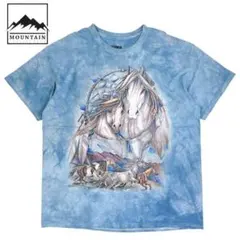 06M020◯ THE MOUNTAIN タイダイ ホース 半袖 Tシャツ XL