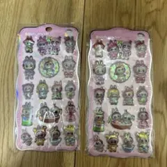 動物キャラクターリリーフステッカー2シートセット