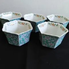 小鉢　六角小鉢　向付　5客セット　有田焼