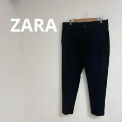 【極美品】ZARA ザラ センタープレス スラックス トラウザー ブラック 44
