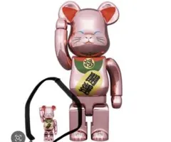BE@RBRICK 招き猫 千万両 桃色透明メッキ 桜吹雪 400％サイズのみ