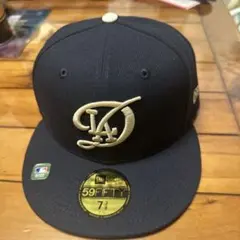 New Era 59FIFTY LAキャップ 7 3/8 ネイビー