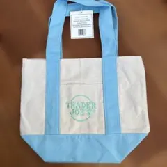 TRADER JOE'S トートバッグ ベージュ 水色
