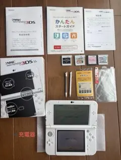 Newニンテンドー3DS LL 本体＋ソフト4本（ハッピーホームデザイナー等）他