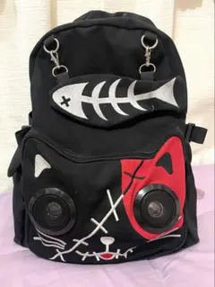 猫顔 スピーカー付きリュック パンク - メルカリ