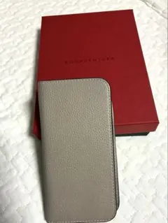 ボナベンチュラ　iPhone14 手帳型　スマホケース グレージュ