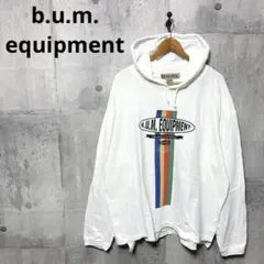 b.u.m. equipment メンズ プルオーバーパーカー L ホワイト