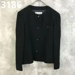 【pierre cardin】ピエールカルダン ノーカラージャケット 9A3 黒のサムネイル