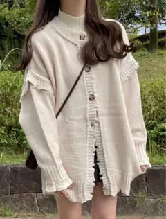 GRL 前後2Wayルーズダメージニット[k8550v]