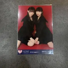 LOVE イコラブ 生写真 赤背景2 佐々木舞香 髙松瞳 野口衣織 ヒキ