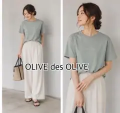 1回のみ着用 OLIVE des OLIVE ロゴ刺繍半袖 Tシャツ 美品のサムネイル