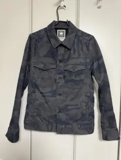 デニム　デニムジャケット　ジージャン　ジースターロー　アウター　ブラック　迷彩