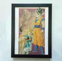u９０　ドラゴンボールセル画【ゴジータ】背景画・額縁付き u90 ドラゴンボールセル画【ゴジータ】背景画・額縁付き