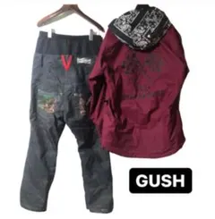 GUSH 　ユニセックスデナイザーズ　スノーボードウエア　マルチカラー　ワイン