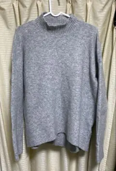 0524 UNIQLO グレー ハイネックセーター L