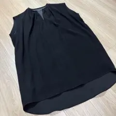 YOKO CHAN ノースリーブチュニック 黒　38のサムネイル