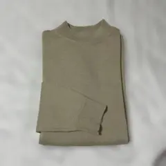 未使用級UNIQLO U メリノブレンドモックネックセーター　ベージュ　S