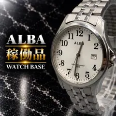 ALBA アルバ VX32-K087 腕時計 メンズ クォーツ デイト ステン