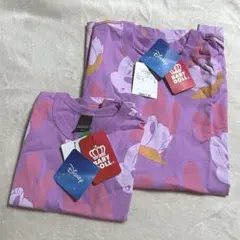 デイジーダック　ミニーマウス 紫色 Tシャツ 親子のサムネイル