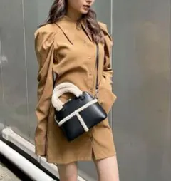 【EMODA】ミニ丈ワンピース　ベージュ