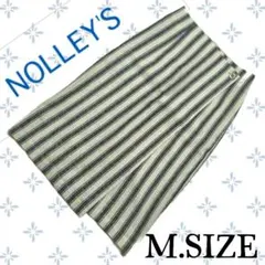 b83〚NOLLEY'S〛 ストライプ柄 タイト巻スカート Mサイズのサムネイル