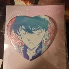 名探偵コナン 公式アプリ ペアシリーズ 缶バッジ 工藤新一 ハート型