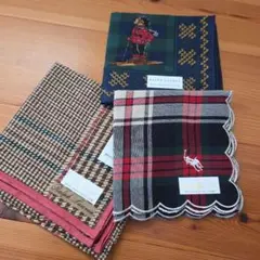 Ralph Lauren チェック柄 ハンカチ 3枚セットのサムネイル