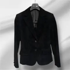 【美品】COMME CA ISM ブラックスエード調パンツスーツL