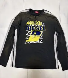 DIESEL T-Roxfino ヘンリーネック 長袖カットソー ロゴプリント - メルカリ