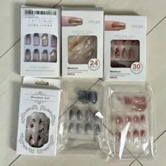 7点セット　ネイルチップ まとめ売り デコ付き　シール付き　SHEIN