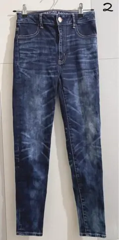 AEO AMERICAN EAGLE OUTFITTERSスキニーデニム　0のサムネイル