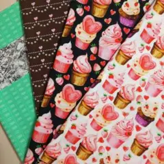 シーチング生地 ４枚セット売り 110×49㎝ ２m分 １セットのみ