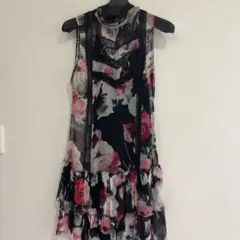 blugirl花柄 ノースリーブ シフォン レース切替 トップスのサムネイル