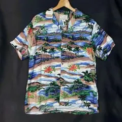 90s ハワイ製 KALAHEO レーヨン アロハシャツ カラヘオ 着心地◎のサムネイル