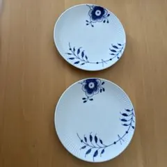 【未使用】ロイヤルコペンハーゲン ブルーフルーテッド プレート2枚　19.5㎝ ロイヤルコペンハーゲン（Royal Copenhagen） ブルー