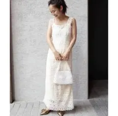 Edit for lulu クロシェ編みレースワンピース　エディットフォールル