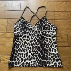 EGOIST ヒョウ柄 クロスストラップキャミソール