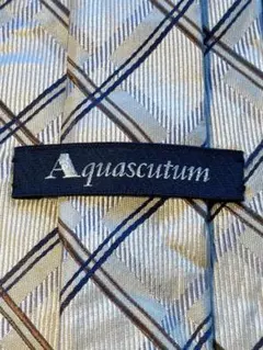 【Aquascutum】美品　ネクタイ　明るいチェック柄